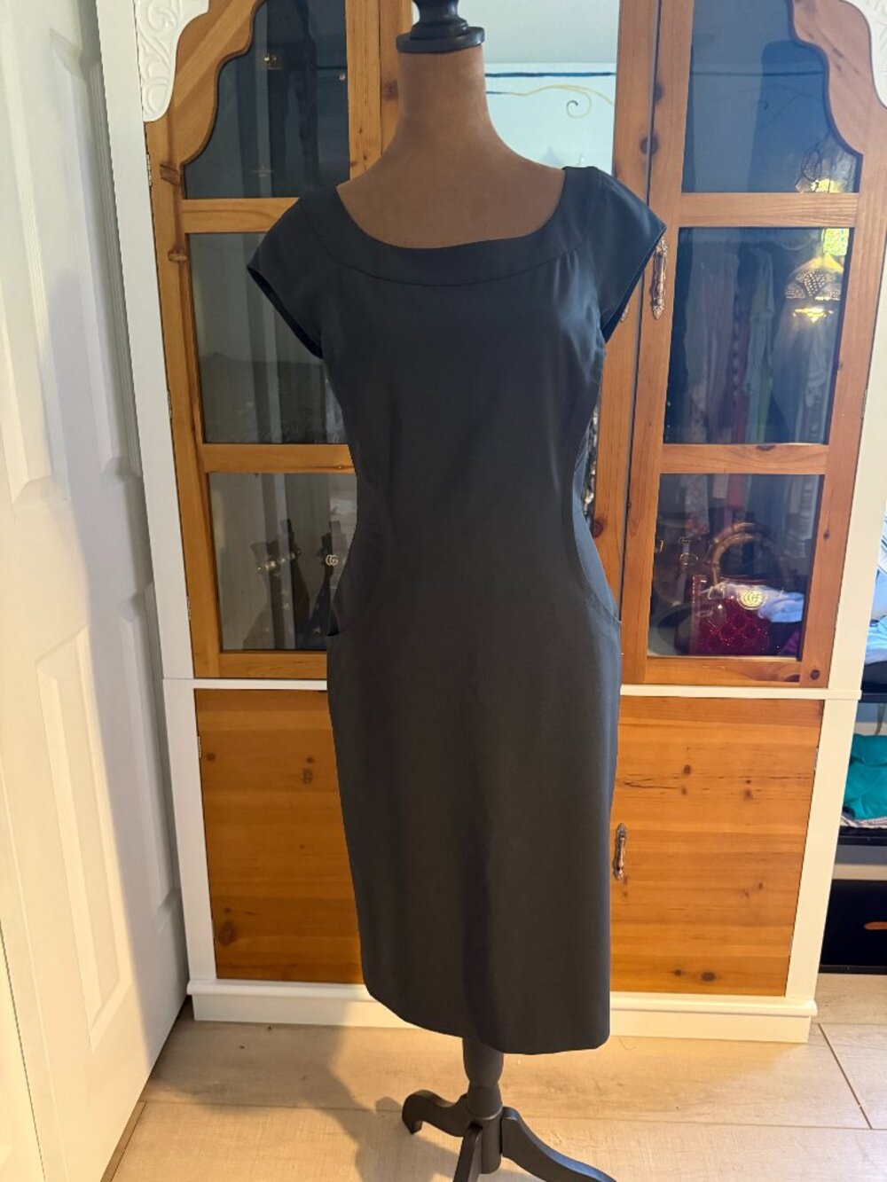 Lafayette 148 Black Wool Blend Dress Size 0